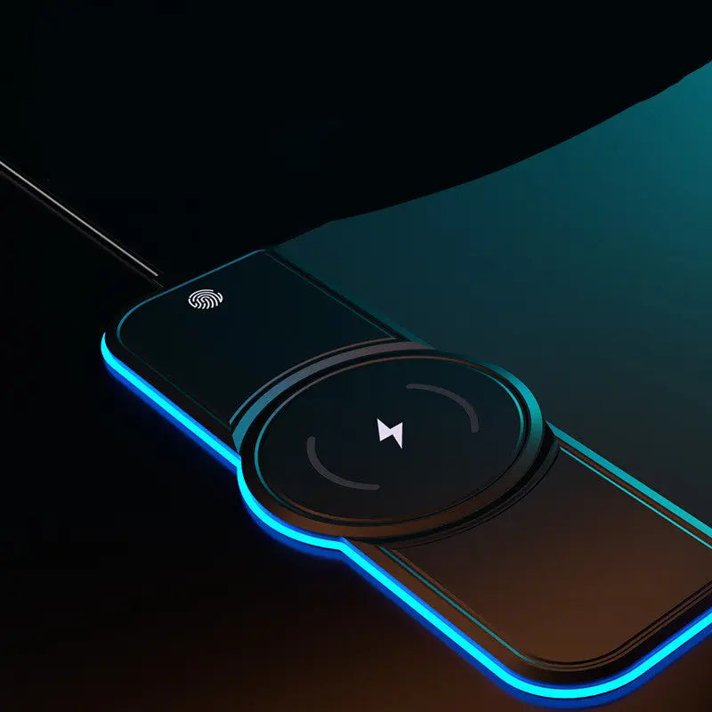 Soft RGB Charging Mouse Pad — Clean Desk, No Cables - InDemandFinds