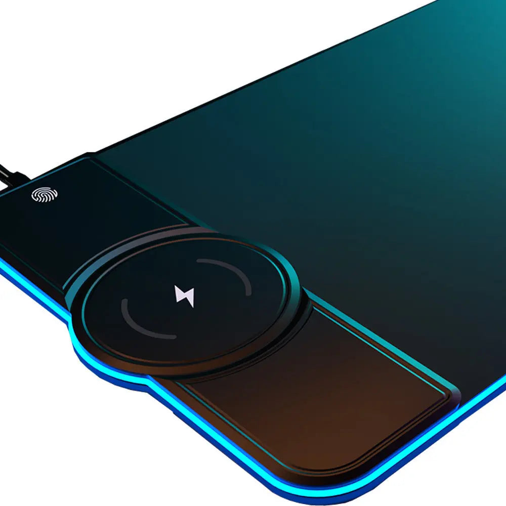 Soft RGB Charging Mouse Pad — Clean Desk, No Cables - InDemandFinds