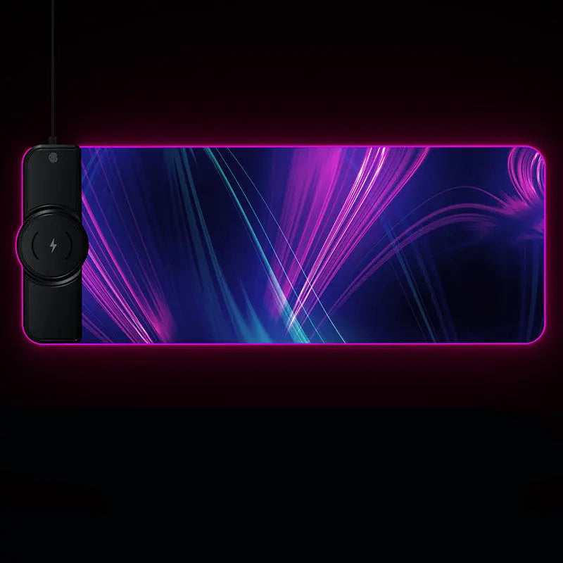 Soft RGB Charging Mouse Pad — Clean Desk, No Cables - InDemandFinds