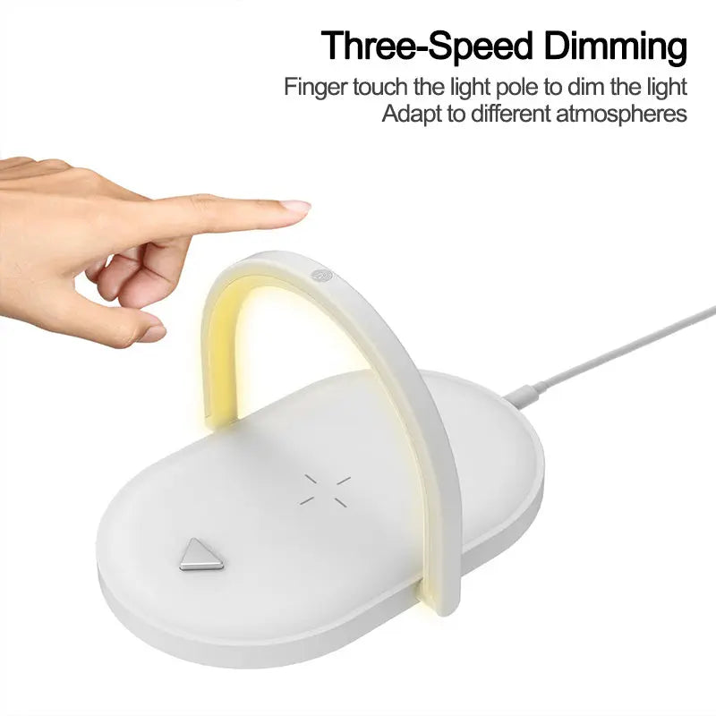 All-in-One Bedside Wireless Lamp Charger — Phone, Earbuds & Lamp - Chargenza